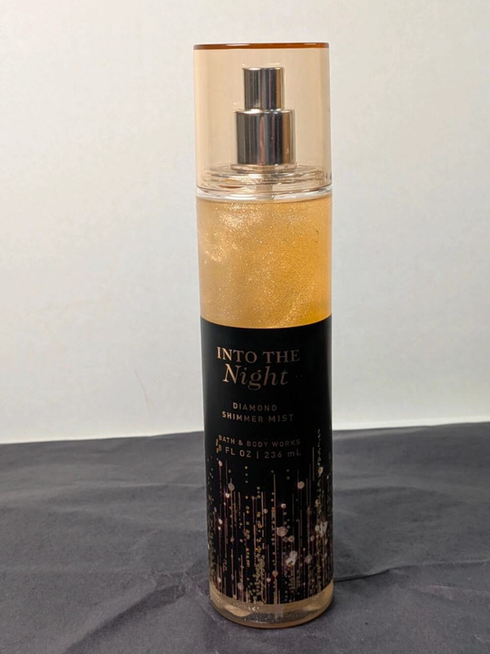 Bath & Body Works Into the Night Diamond Shimmer Mist 8 oz Gold Glitter